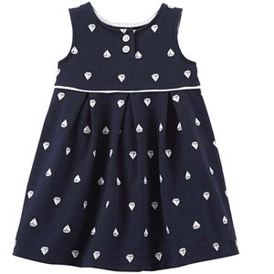 🆕Carter’s Baby Girls Navy Sailboat Dress